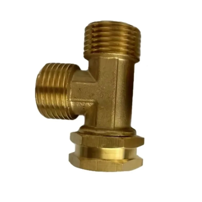 AB46-Brass Garden Hose Connector 3/4GHT Tee Adapter - Standard Fittings For Gardening