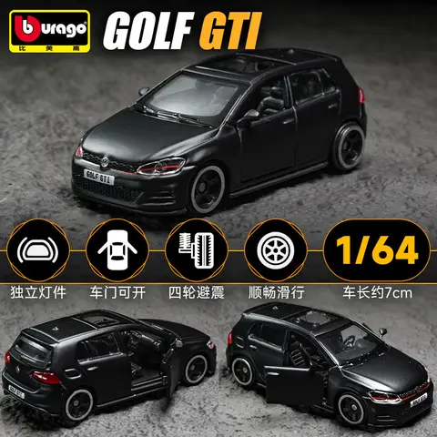 Bburago 1:64 Golf Gti Statisk Simulering Legeringsbilmodell Leksakssamling Ornament Gåva 8 best sales VW Polo GTI-leksak - №6