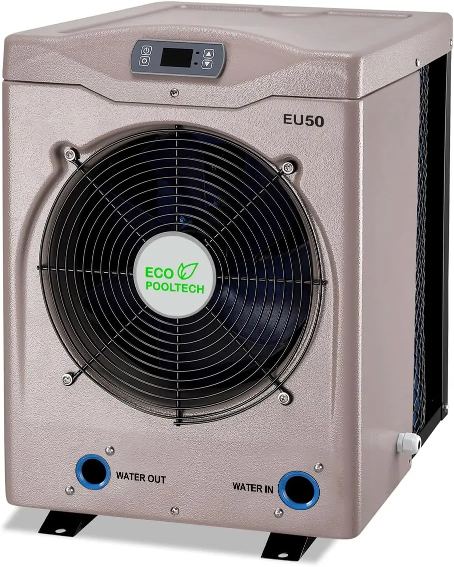 Swimming Pool Heat Pump-Swimming Pool Heater-for Above Ground Pools, up to 5000 , Max Output 16184 BTU/hr, Ti