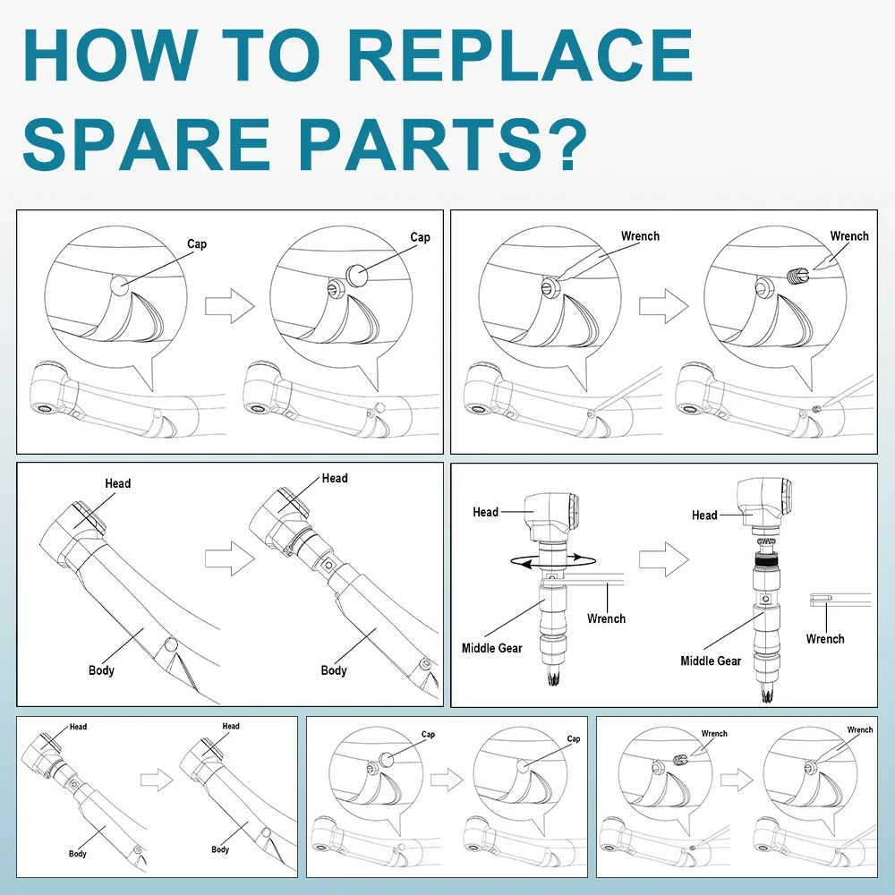

AI-G Dental Middle Gear Drive Shaft​​ Precision Replacement Part for Smile Series Low Speed Contra Angle Handpiece
