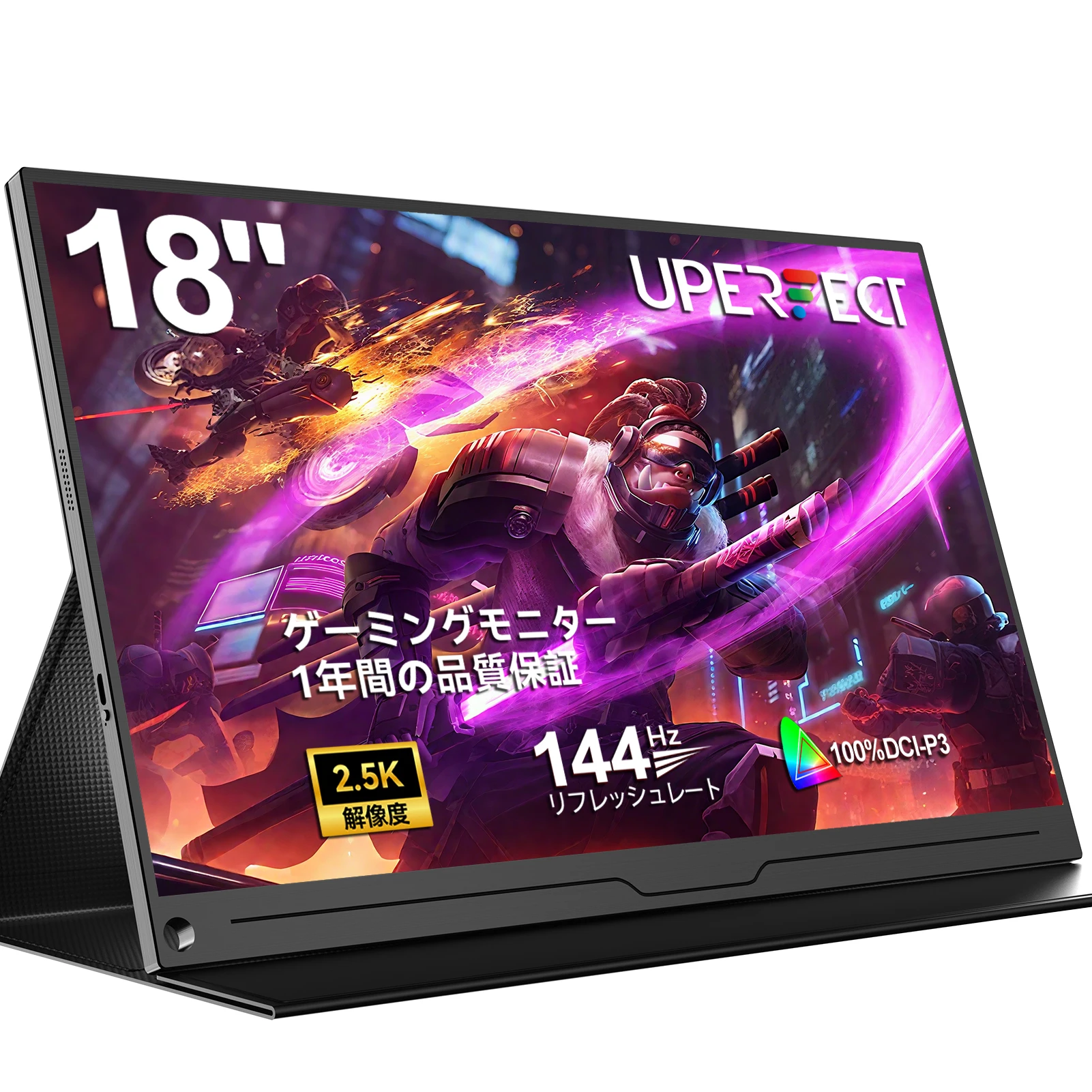 yZ[z 18 C` 144Hz j^[ 2.5K HDR IPS fBXvC HDMI Type-C FreeSync |[^u Q[}[ XN[ bvgbv PC PS5 Mac Xbox XCb`p