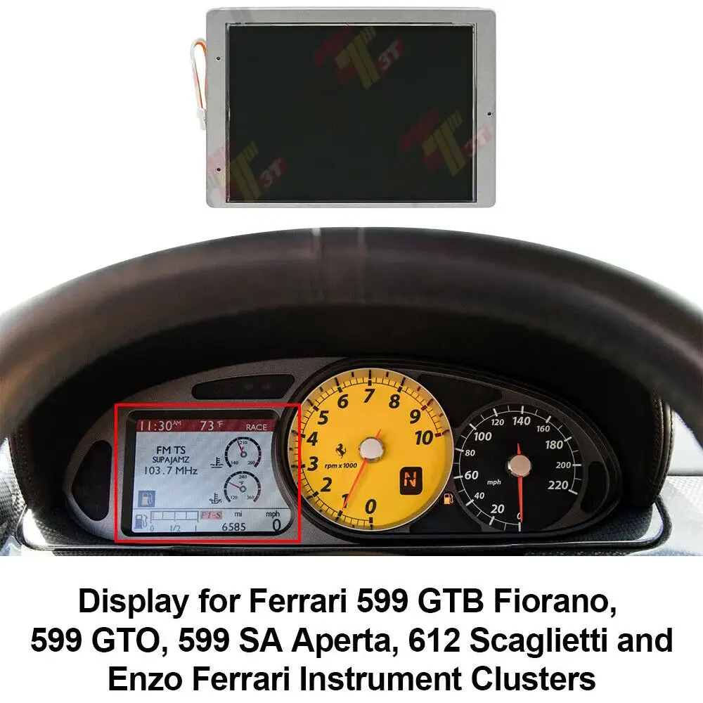 Instrument Clusters LCD Display for Ferrari 599 GTB Fiorano, 599 GTO, 599 SA Aperta
