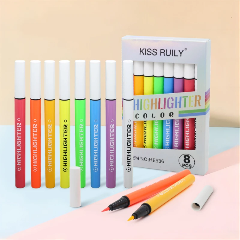 8 قطع من محدد العيون المتوهج في الظلام، محدد عيون سائل لامع، قلم مكياج فلورسنت نيون، مكياج عيون للوجه للمهرجانات الموسيقية والحفلات #5