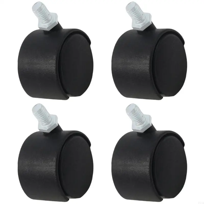 77JA Bánh xe xoay yên tĩnh cho đồ nội thất với phanh và dễ dàng lắp đặt 4pcs