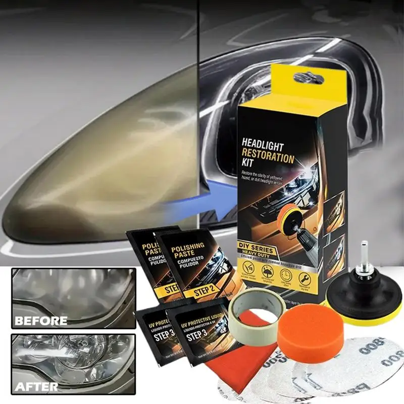 For Refer To Description  Headlight Restoration Kit Comprehensive Headlight Repair And Restoration Kit Safe Headlight Polish