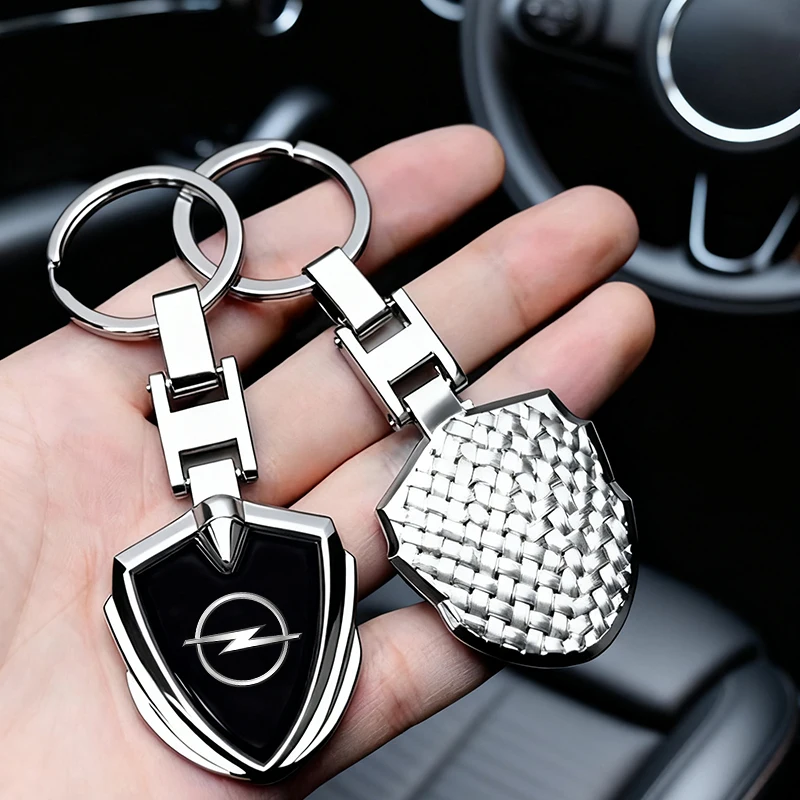 1/2pcs Car Keyring Holder Metal Keychain Ring Pendant For Opel Corsa Astra Insignia Vectra Zafira Meriva Mokka Grandland Vivaro