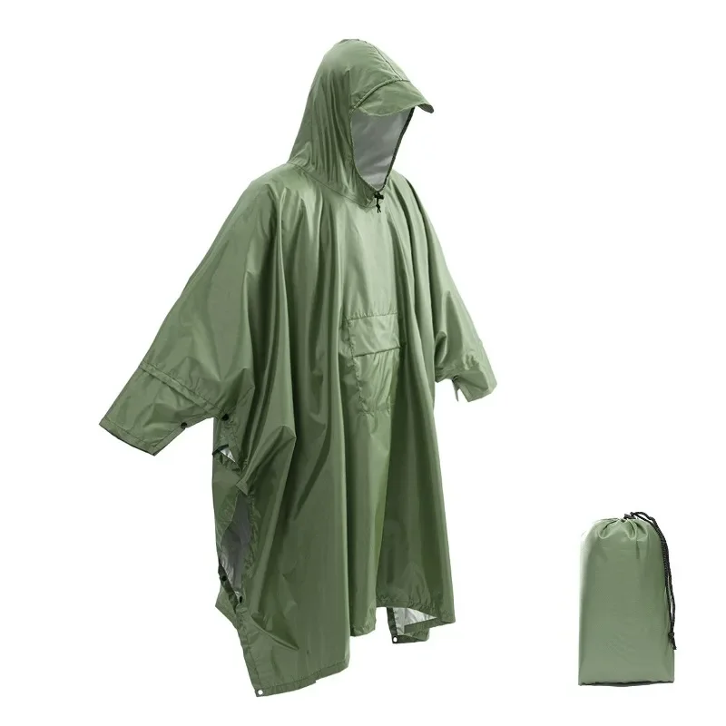 

3 In 1 Outdoor Military Waterproof Raincoat Rain Coat Men Raincoat Women Awning From The Rain Motorcycle Rain Poncho Picnic Mat
