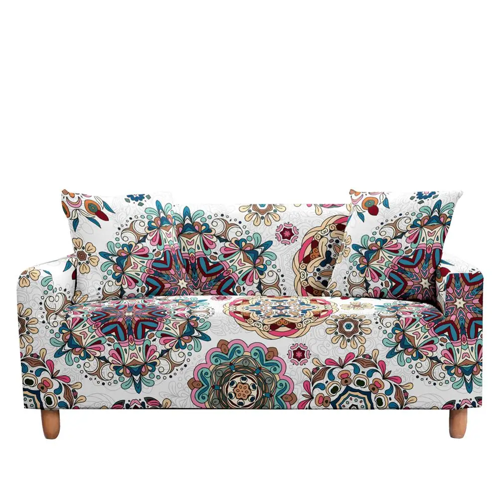 Bohemian Mandala Sofa Cover Stretch Slipcovers Elastic Armchair Cushion Cover Couch Cover for Living Room Home Decor Fundas Sofa