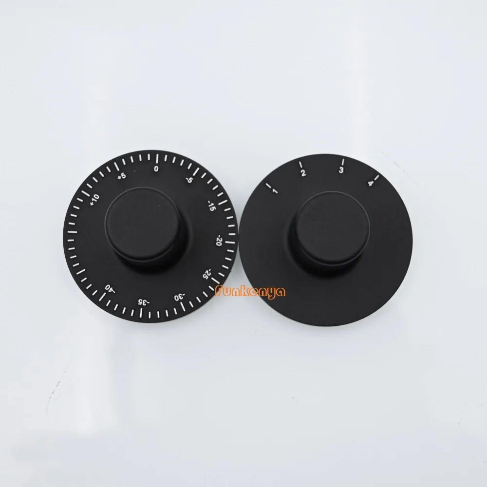 CNC Aluminum Knob Cello Frosted Knob 50mm Volume Scale Indicator Number Switch Height 24mm