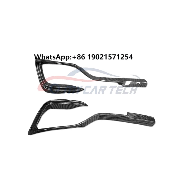 

Real Carbon Fiber Front Fog Light Grille Frame Trim for maserati Ghibli 2014-2017