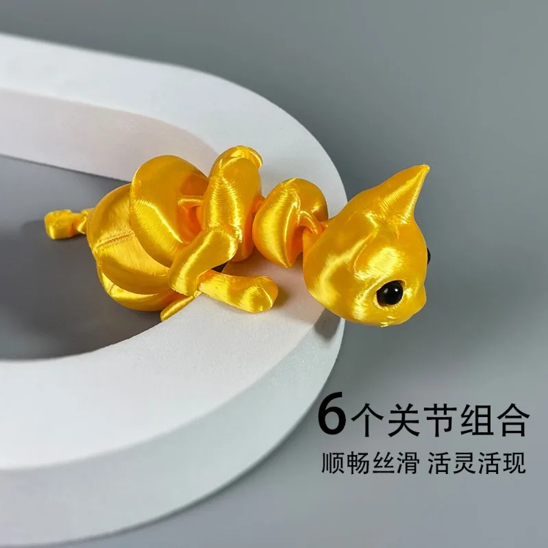 Kreative Multi-joint Bewegliche 3D Gedruckt Nette Katze Action Figur Nette Relief Sensorischen Spielzeug Lustige Kinder Geschenke Hause Desktop ornamente