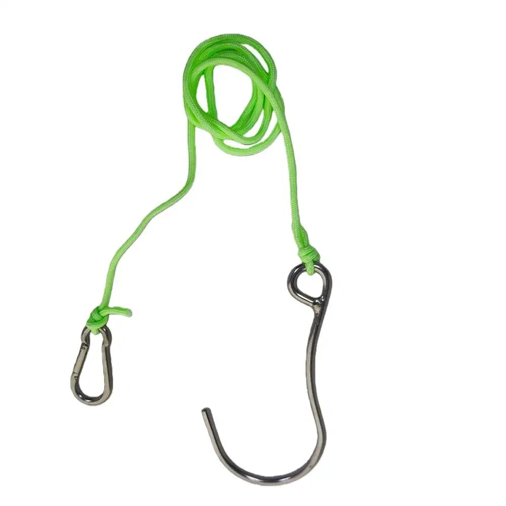 Scuba Diving Drift Cave Reef Hook Scuba Divers with Glow Reflective Line Stainless Steel Carabiner