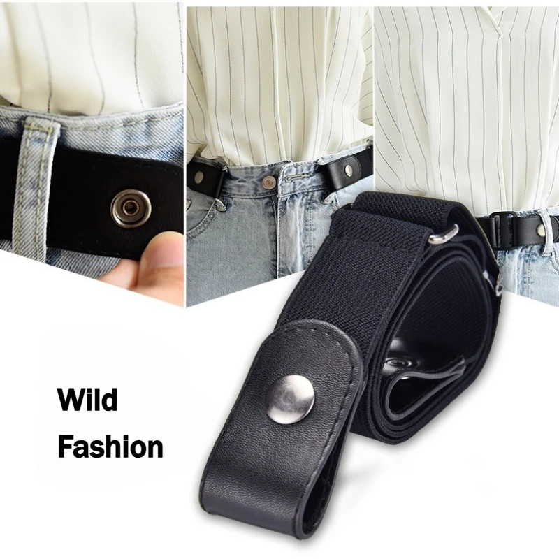  Buckle‑Free Invisible Elastic Waist Belt Adjustable Stretch Hidden Belt for Jeans Trousers Comfort Waist Strap for Men Women
