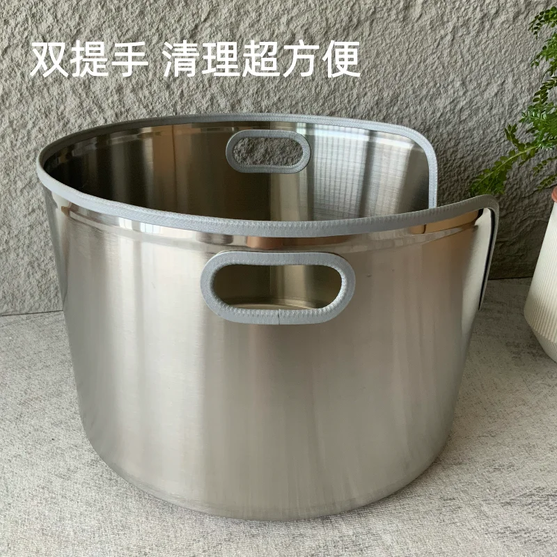 Stainless Steel Oversized Cat  Box Splash-proof Raised Semi-closed Open Cat  Container for Maine Coon Large Big Cats