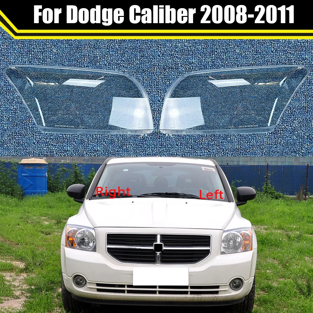 Car Headlight Cover Lens Clear Shell Front Headlamp Transparent Lampshade Auto Head Light Lamp Mask For Dodge Caliber 2008-2011