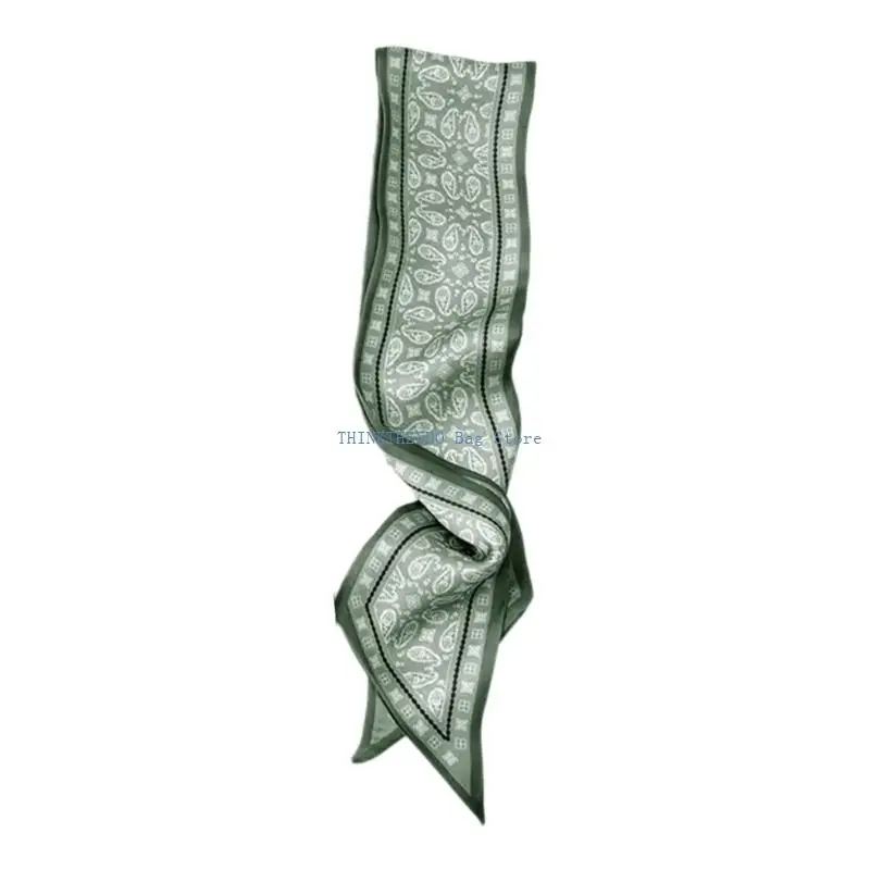

340D Stylish Silk Like Hair Cashew Design Neckerchief Multipurpose Accessory Gift
