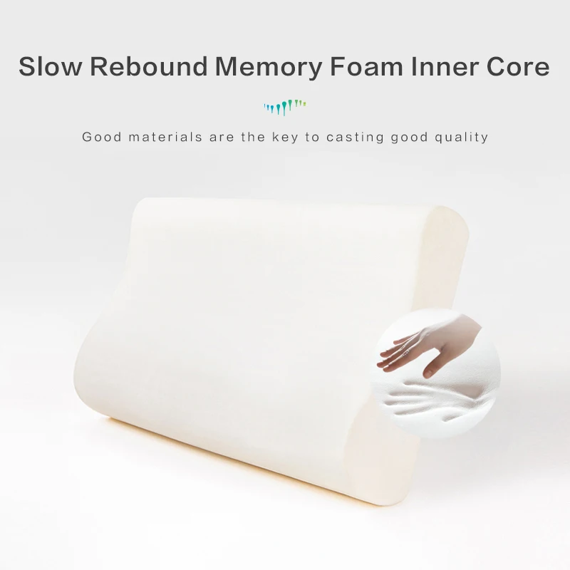 Orthopedic Memory Foam Pillow Neck Protection Slow Rebound Memory Pillow Wave curve shape Health Cervical Neck