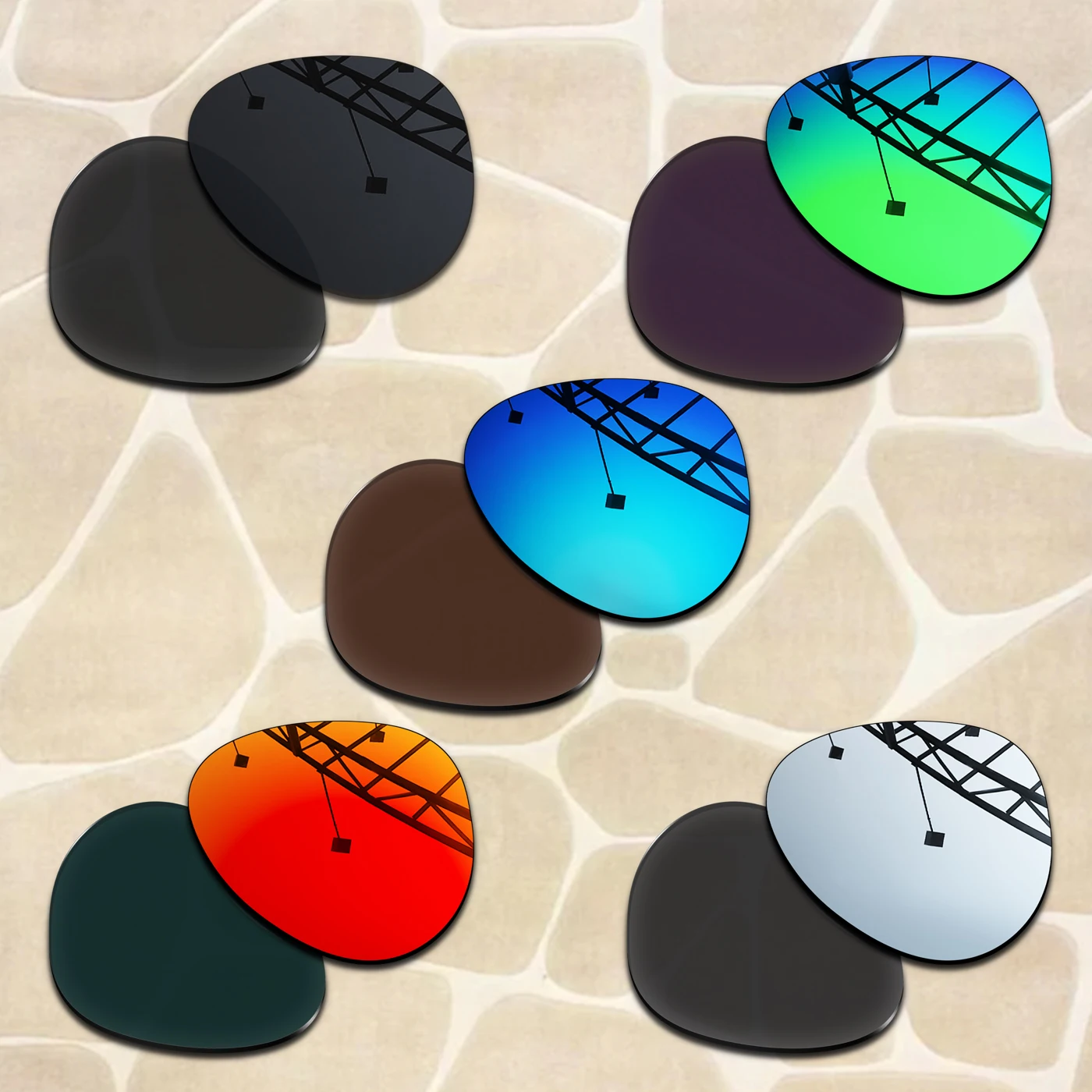 100% UV Protection Polarized Replacement Lenses for Split Time OO4129 58mm Sunglasses Frame Impact Resistant