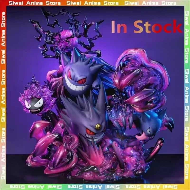 

Покемон большого размера Gengar Evolution светящаяся аниме фигурка фигурки статуя коллекция модель игрушки настольный орнамент подарки