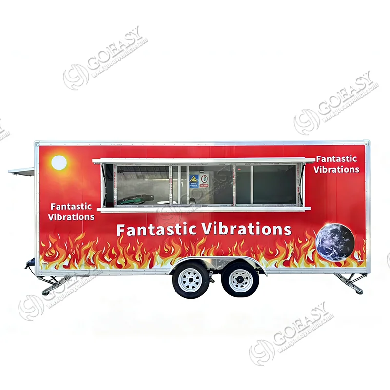 Premium Mobile Coffee Trailer Food Truck Concession Stand Fast Food Cart Fully Equipped