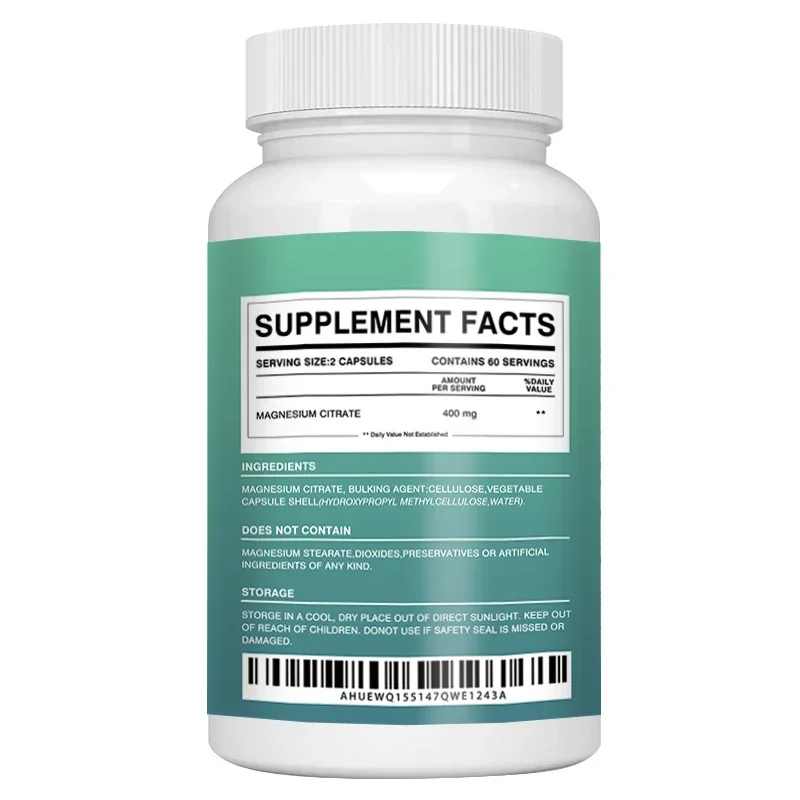 Magnesium Citrate - Supports Cardiovascular and Heart Health and Relieves Muscle Soreness