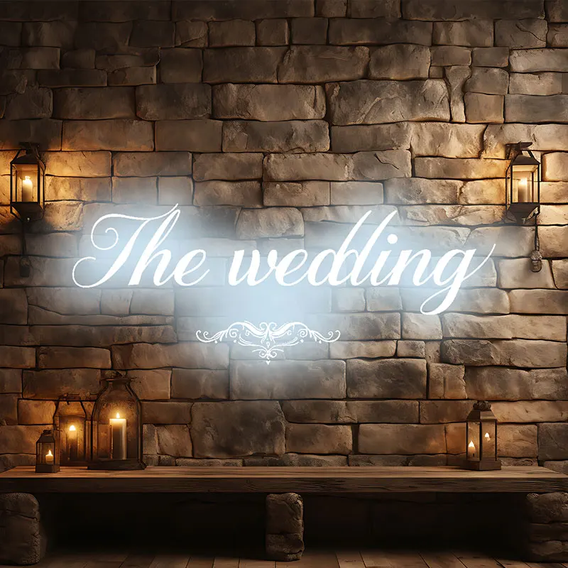 The Wedding Wall Decoration Ice Blue LED Neon Sign