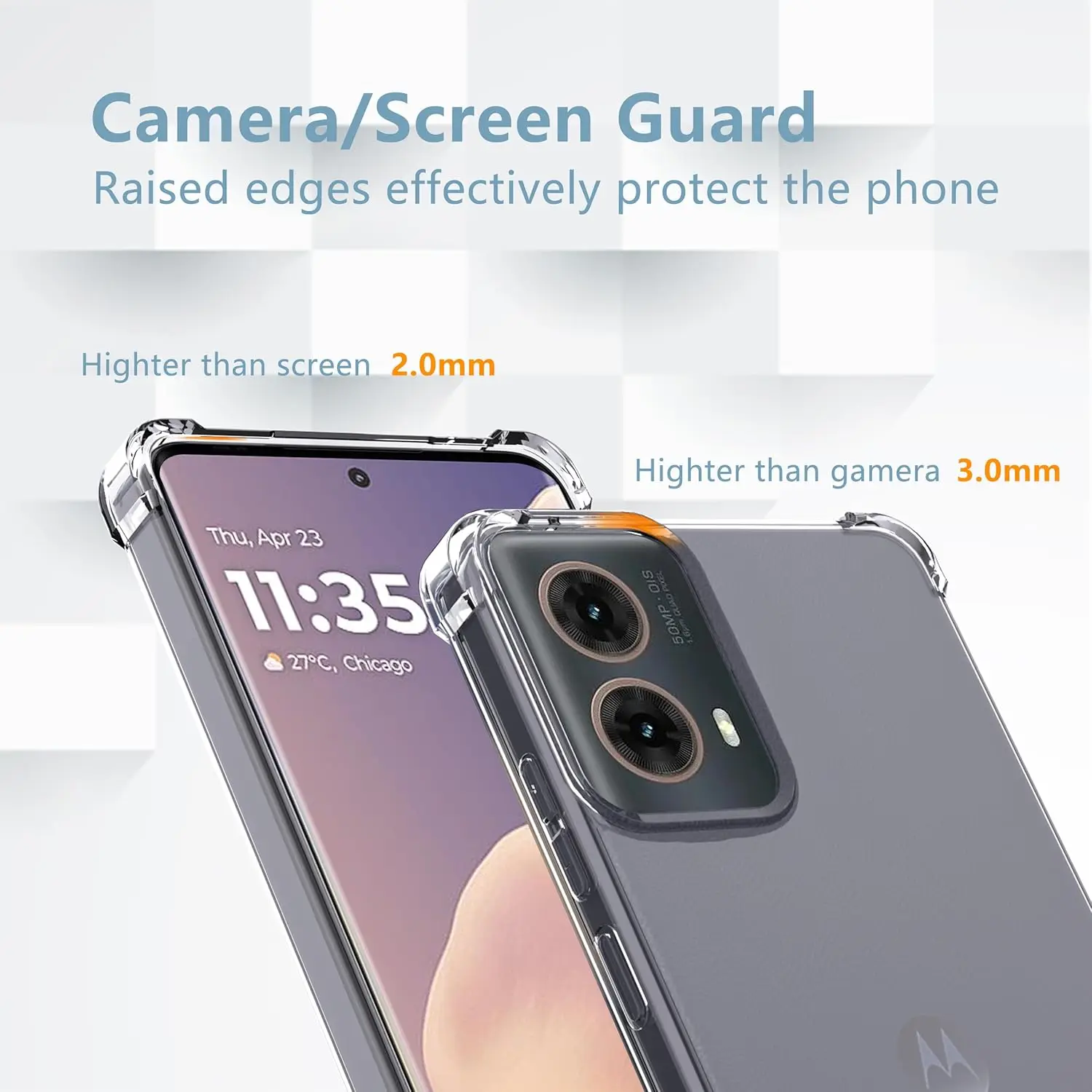 Stoßfest Airbag TPU Fall für Motorola Moto G85 G35 G55 G75 5G G05 G15 G04 G04S G14 G24 Power G34 Schutzhülle Funda Coque