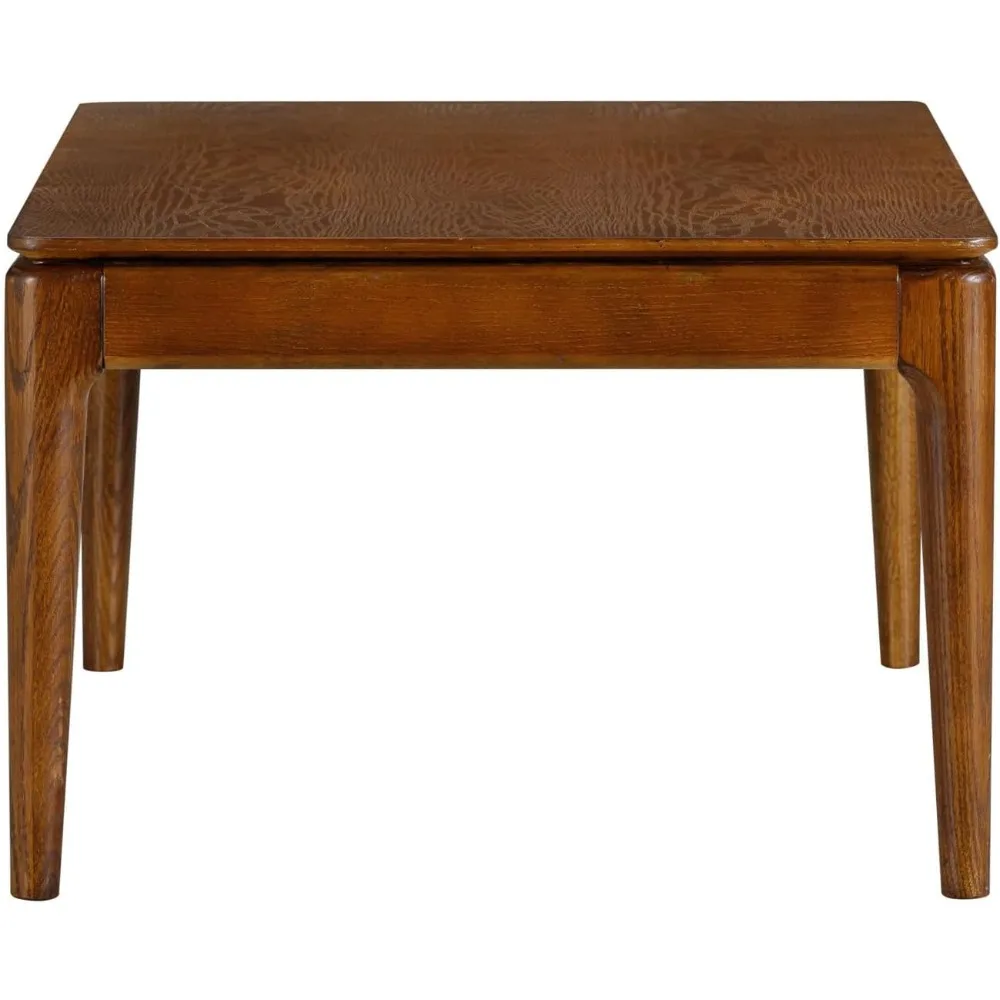 طاولة قهوة خشبية مستطيلة مع درج مخفي - مقاومة للماء والحرارة، لمسة نهائية من خشب الجوز الداكن #4