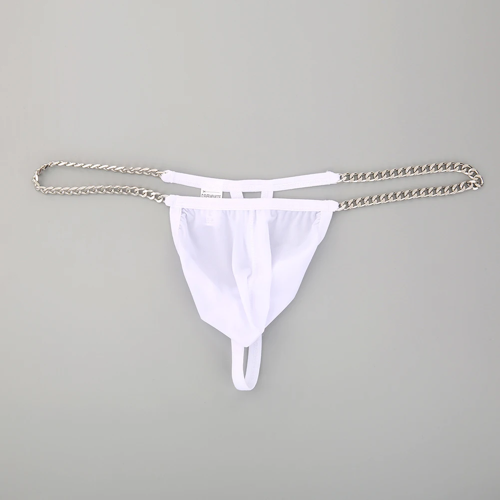 

1pc Men Sexy Jockstrap Pouch Underwear Thin Belt Chain G-strings T-back Thongs Low Waist Briefs Man's Panties