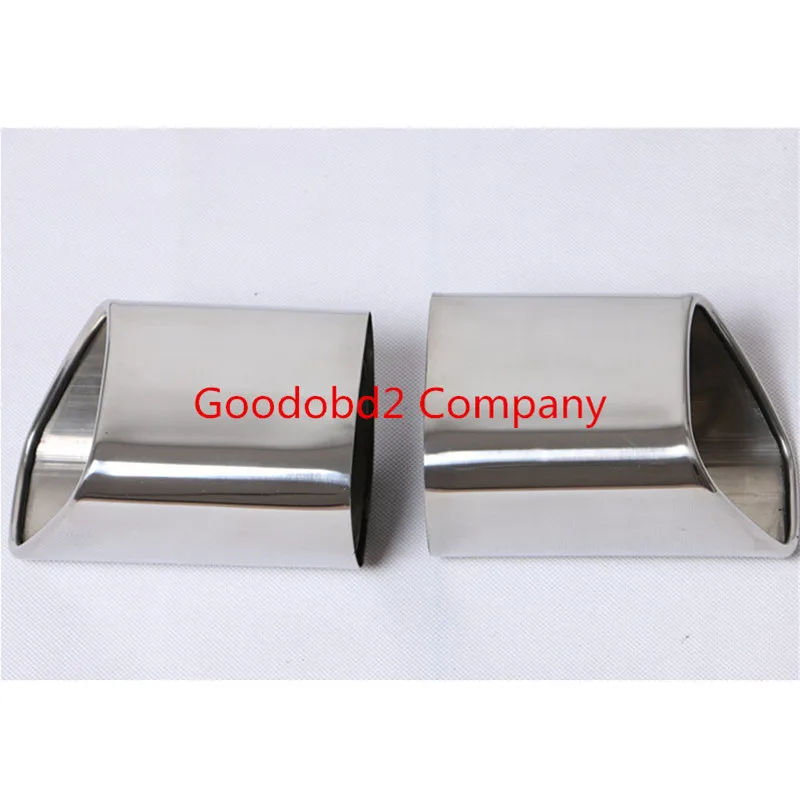 2Pcs Stainless Steel Exhaust Tip Auto System Pipe Muffler Tip For VOLVO XC90 XC60 Car Accessories