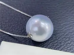 Bestselling AAAAA 11-12mm 10-11mm 12-13mm Natural Round akoya white Pearl Pendant Necklace 18inch 925S