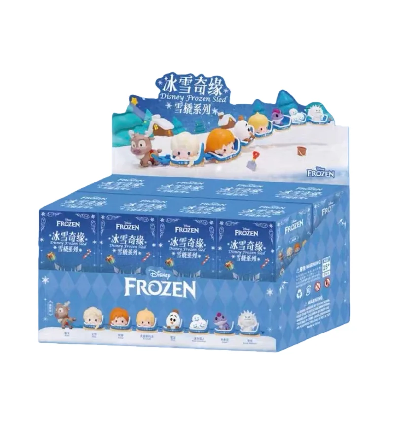 Authentic Morstorm Disney Frozen Sled Series Blind Box Mini Figures Elsa Snow Monster Anna Desktop Ornament Birthday Gift