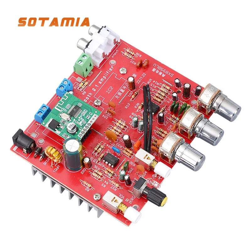 SOTAMIA Bluetooth 2.1 Three Channel Power Amplifier Subwoofer Computer Car Audio Amplifier 12V Independent Subwoofer Output