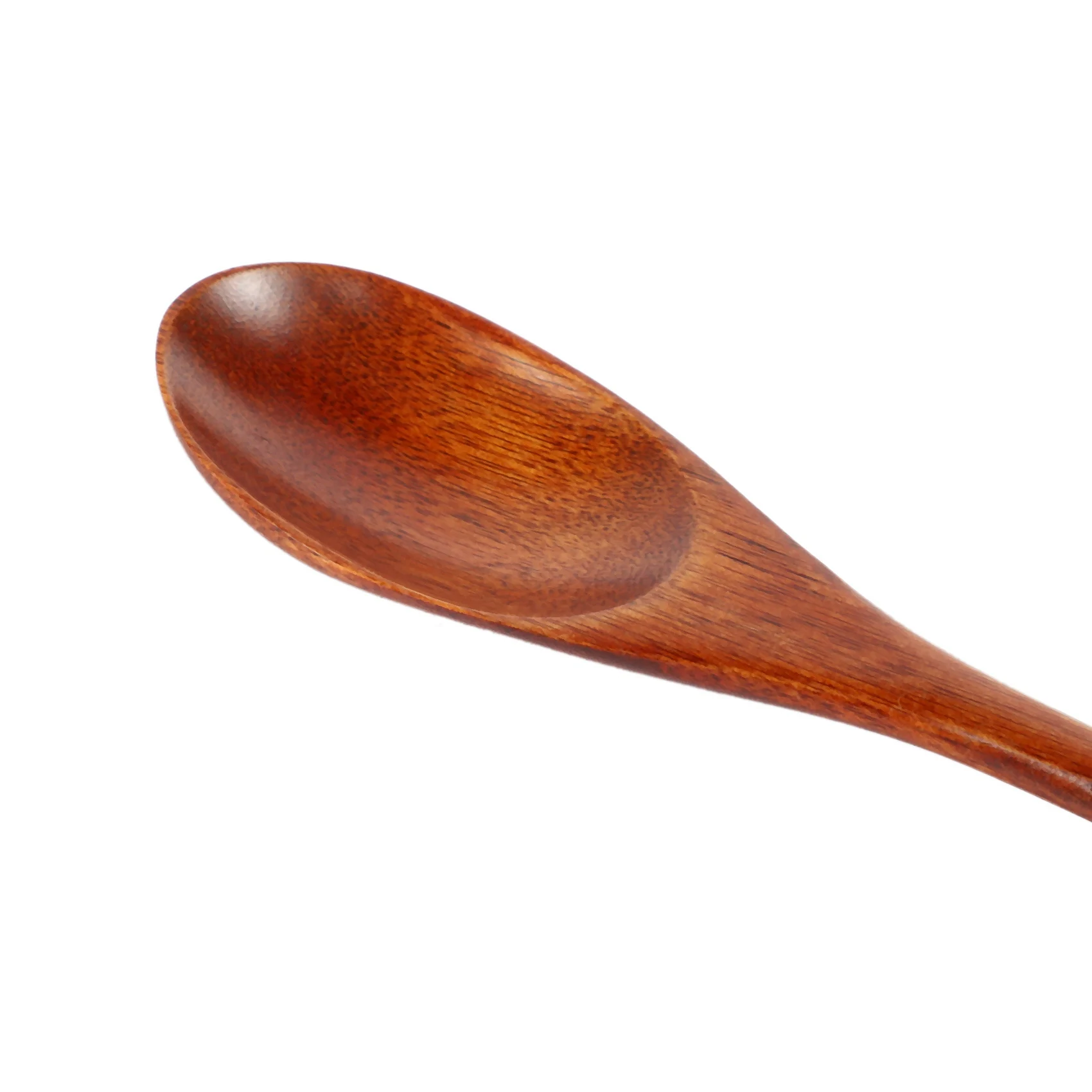 SEWS-Spoons Wooden Soup Spoon 25 Pieces Eco Friendly Tableware Natural Ellipse Wooden Ladle Spoon Set