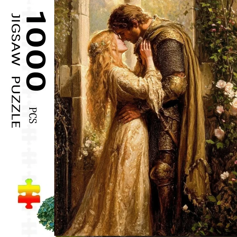 

Couple Princess and Knight 500 PCS Jigsaw Puzzles Challenging Family Activity Games for GameroomBedroom Livingroom Gift