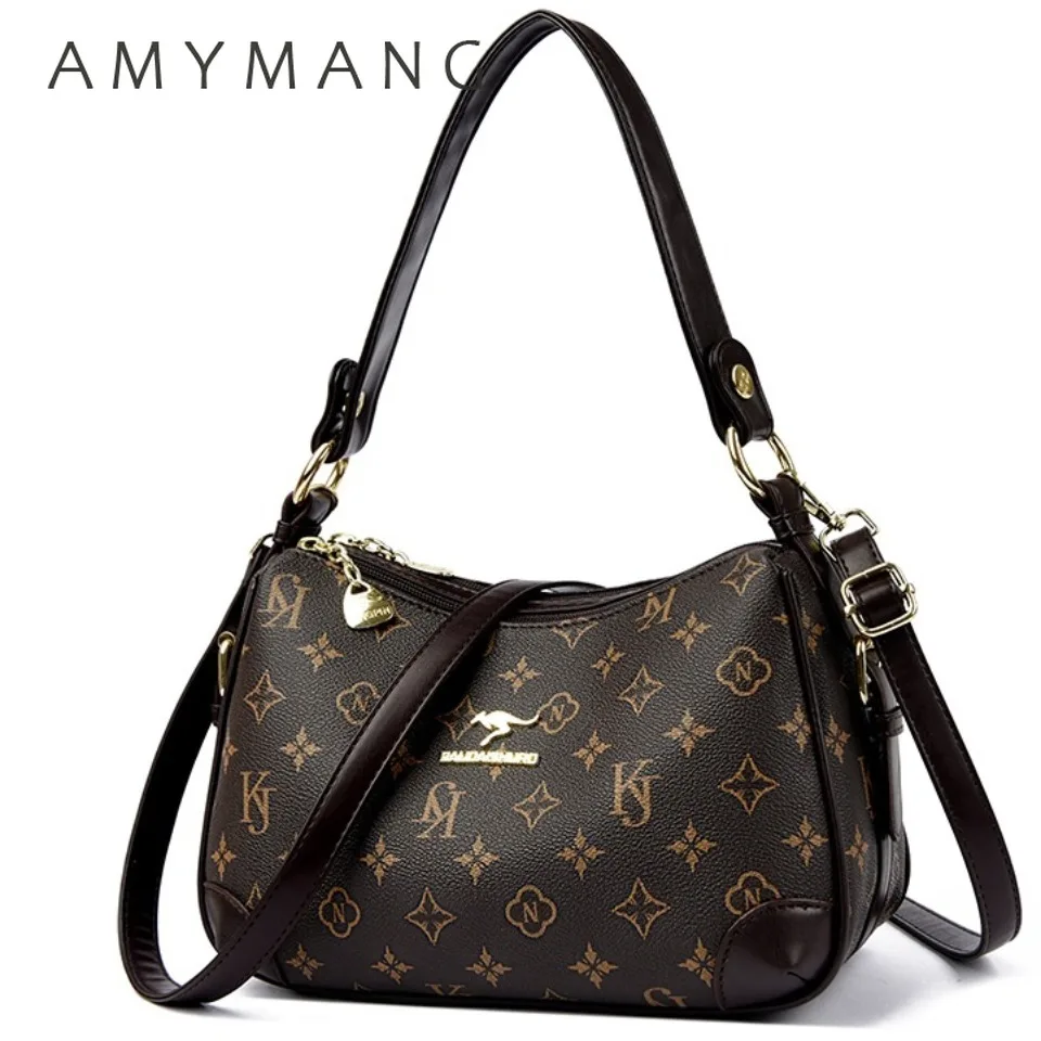 

Authentic Kangaroo brand Women Printed Handbags Purses Luxury Designer Shoulder Flap Bags High Quality Pu Leather Croosbody Sac