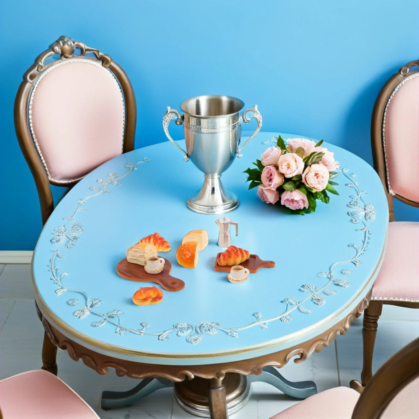 

1 комплект, миниатюрная еда для кукольного домика, реалистичный хлеб, аксессуары для завтрака, миниатюры из смолы, крошечный реквизит для моделирования, декор