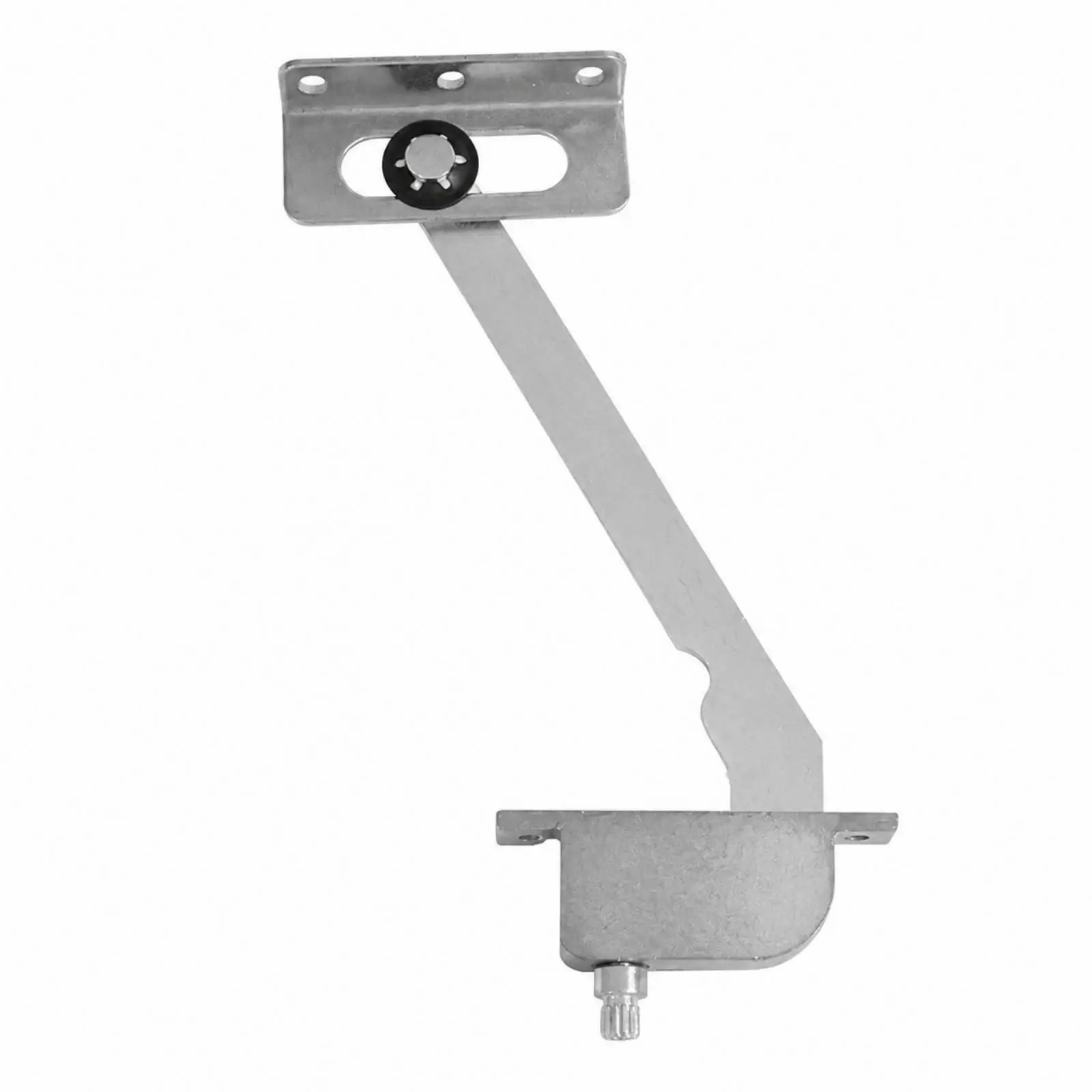 Replacement Manual Roof Vent Rod for RV Trailer Fan with Rectangular Plate and Toothed Adjustment Slot System
