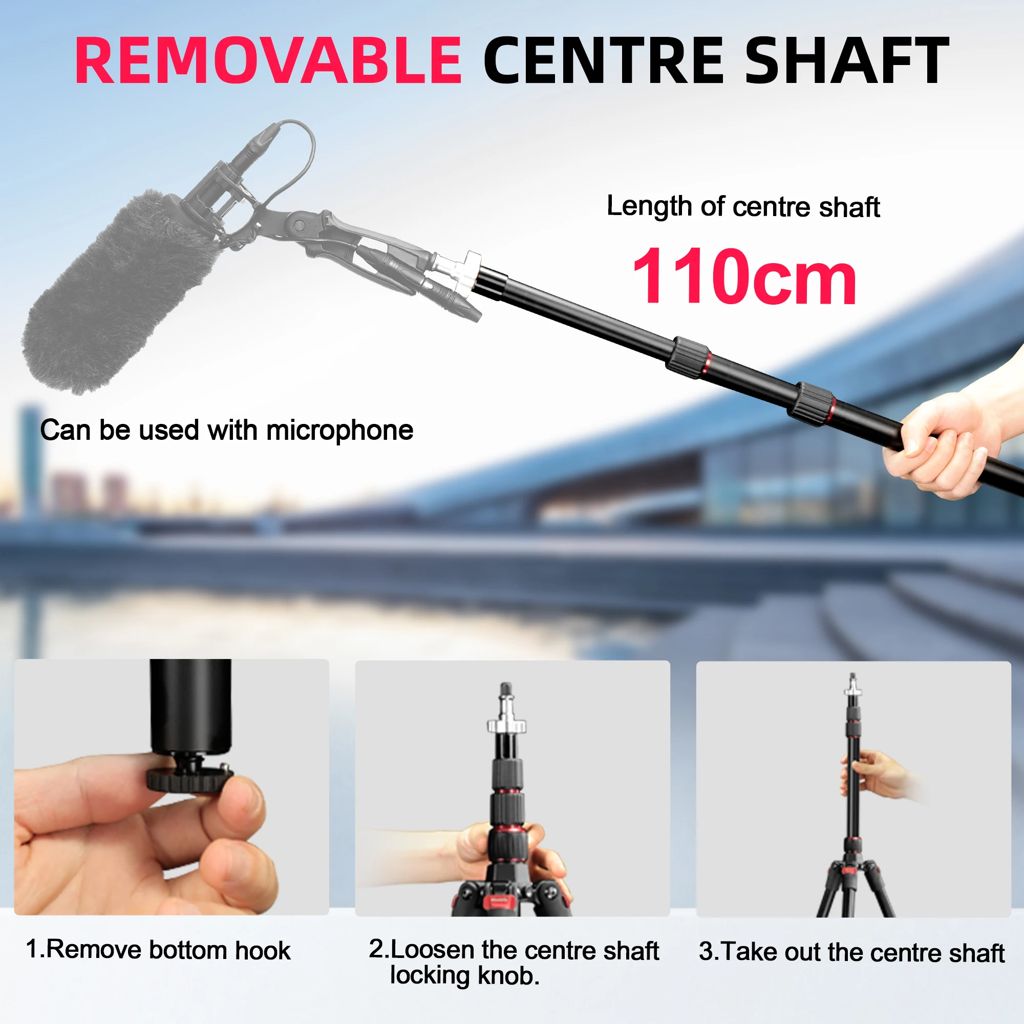 Manbily 2.2M Light Stand Tripod for COB Photography Light Flashlight Action Camera Outdoor Photo shooting Portable Tripod Stand view 4