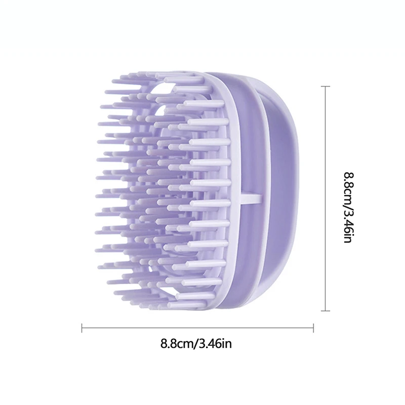 Escova de massagem com cabeça de escova de silicone finamente elaborada, sem danos ao massageador do couro cabeludo, fácil de limpar e não tem bordas ou cantos afiados