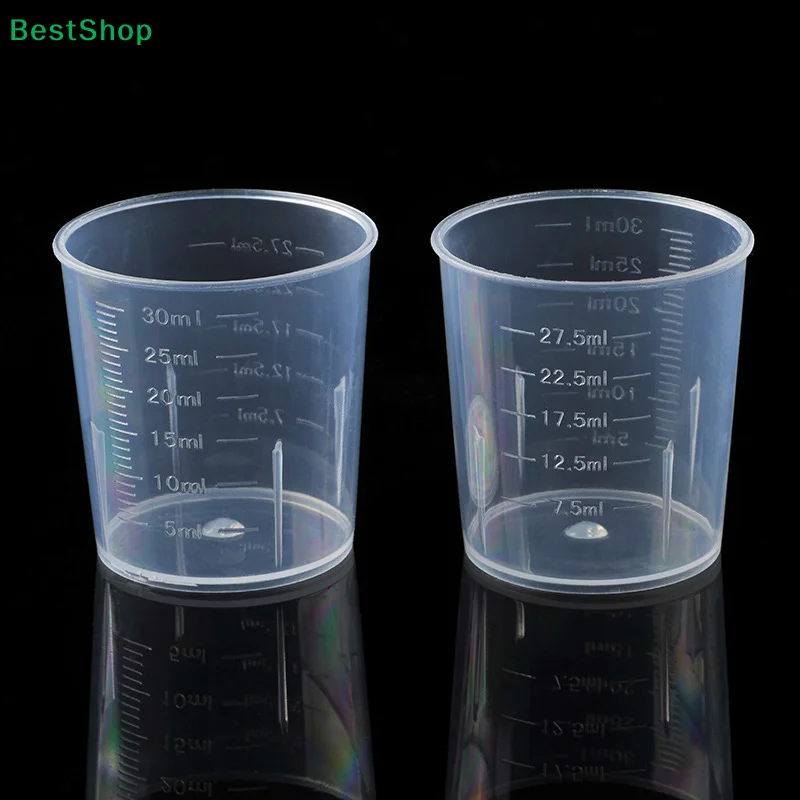 ★20 Pcs 30 Ml Plastic Graduated Cups Graduated Cups Transparent Liquid Containers For Kitchen Measuring Tools