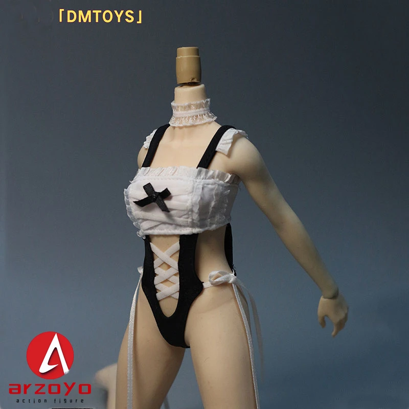 DMTOYS 1/6 Scale ชุดแม่บ้านคอสเพลย์เสื้อผ้าเครื่องแต่งกายชุด Fit 12 ''หญิง Action Figure Body ตุ๊กตา