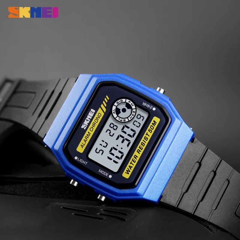 SKMEI Women Fashion Sport Watch Wristwatch Alarm Digital Girls Watches Waterproof PU Strap Alarm Clock reloj para mujer