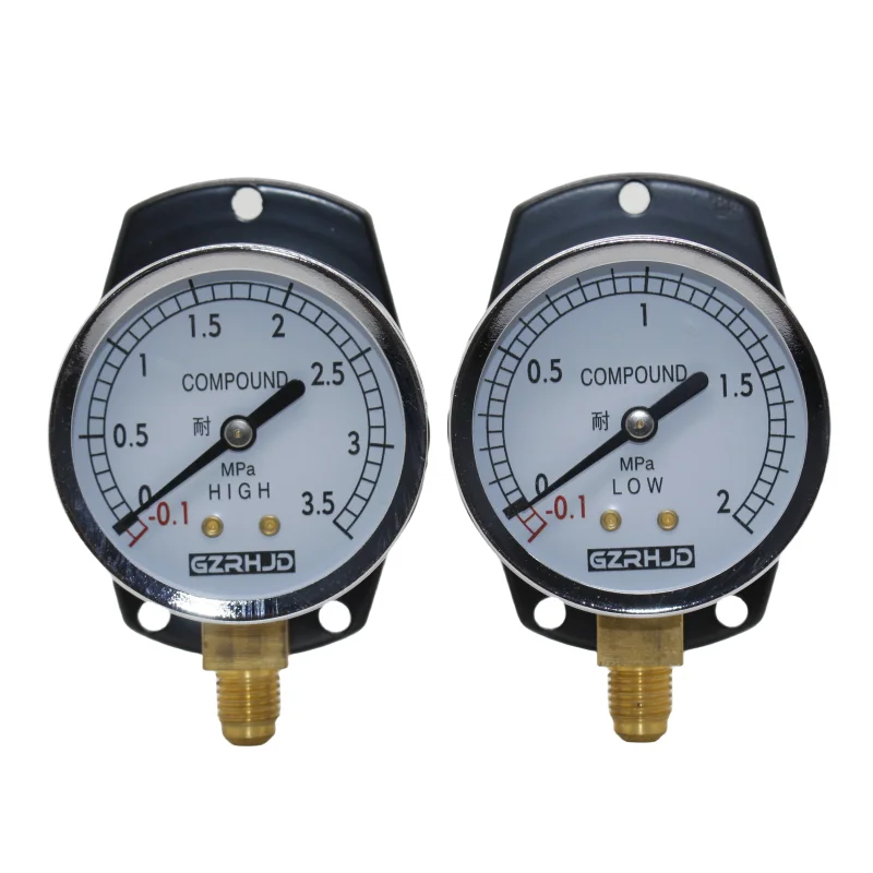 COMPOUND Refrigeration Pressure Gauge - 0.1-2 MPA Compressor Pressure Gauge - 0.1-3，1PCS