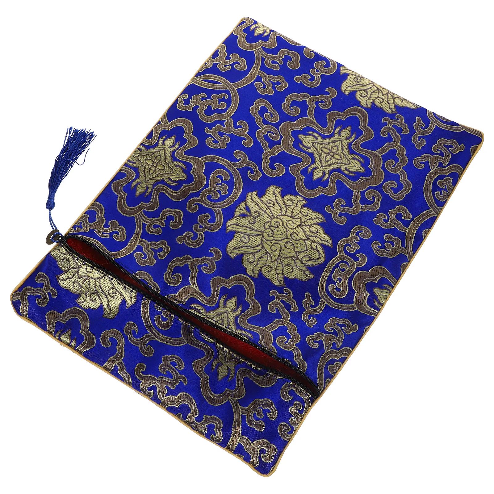 Große Kapazität Reißverschlusstasche 24 x 34 cm Blumen-Design Notebook-Stift-Ganizer Wiederverwendbare Aufbewahrungstasche für Dokumente