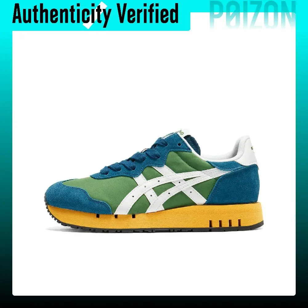 Onitsuka Tiger X Caliber Textile, Suede Low top Casual Shoes Unisex Blue Green 1183C044-300