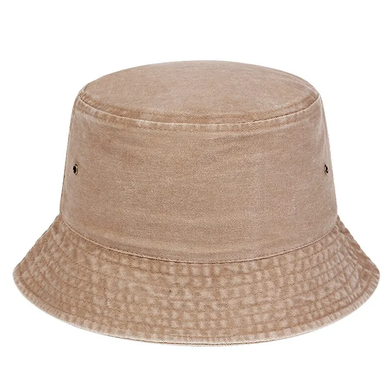 Unisex Solid Color Personality Bucket Hats Fishermen Caps Outdoor Casual Cap Sunscreen Hat