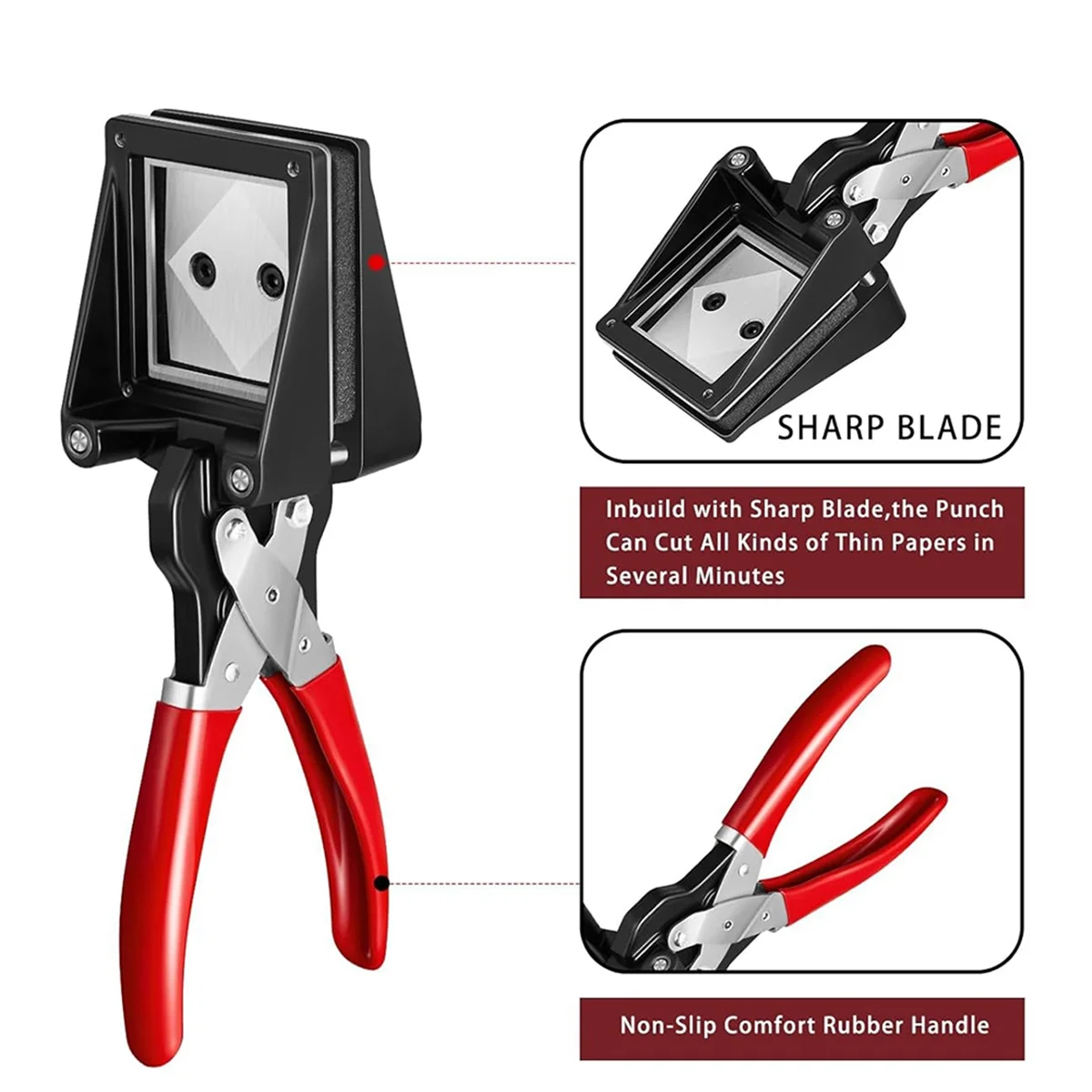 Imagem -03 - Handheld Passaporte Photo Cutter id Die Punch Picture Cutter Cortador de Papel para Office Family 2x Polegada