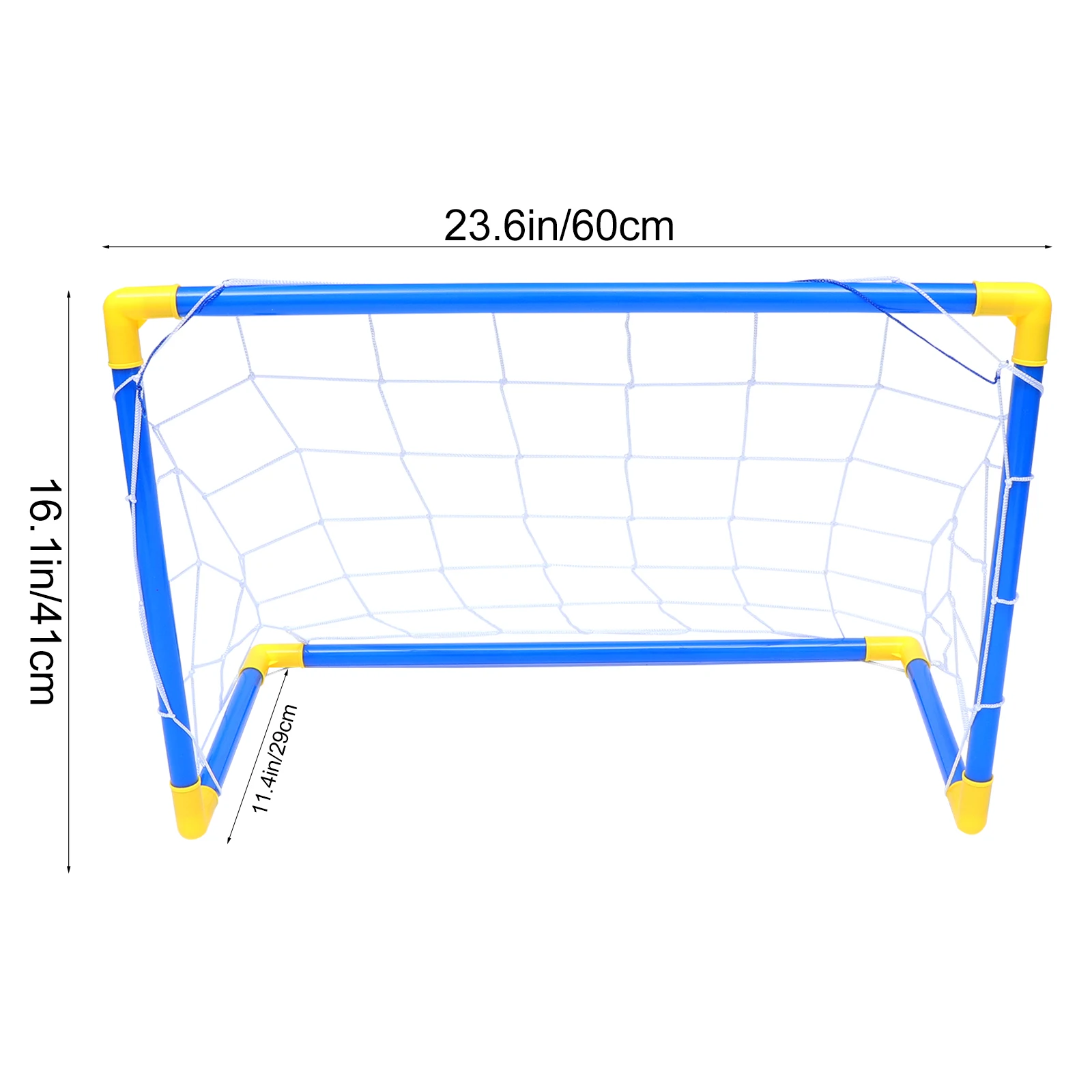 Porta da calcio per bambini da 60 cm Carta in PVC Rete pieghevole Giocattoli sportivi all'aria aperta Gioco di allenamento Regalo Attività genitore-figlio Parco da spiaggia
