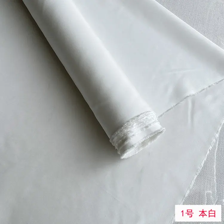 140 Wide 8/10 Momme Silk Electricity Spinning Fabric Black and White Clothing Skirt Sleeping Bag